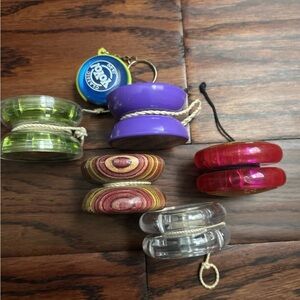6 Vintage Yo-yos , Ja-Ru, Apollo#30,2004 Fast 201, Klutz Rocket, Purple, Yomega